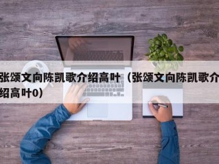 张颂文向陈凯歌介绍高叶（张颂文向陈凯歌介绍高叶0）