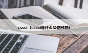 cssci（cssci是什么级别刊物）