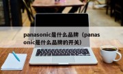 panasonic是什么品牌（panasonic是什么品牌的开关）