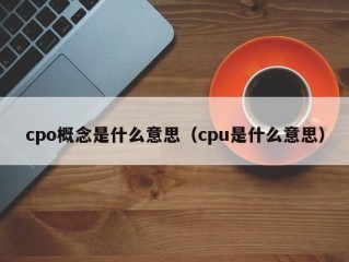 cpo概念是什么意思（cpu是什么意思）