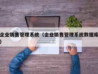 企业销售管理系统（企业销售管理系统数据库）