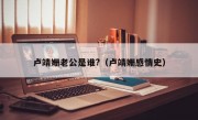 卢靖姗老公是谁?（卢靖姗感情史）