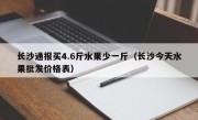 长沙通报买4.6斤水果少一斤（长沙今天水果批发价格表）