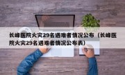 长峰医院火灾29名遇难者情况公布（长峰医院火灾29名遇难者情况公布表）