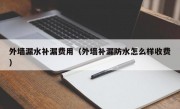 外墙漏水补漏费用（外墙补漏防水怎么样收费）