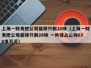 上海一财务把公司偷得只剩20块（上海一财务把公司偷得只剩20块 一共侵占公司630多万元）