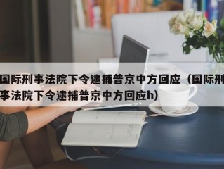 国际刑事法院下令逮捕普京中方回应（国际刑事法院下令逮捕普京中方回应h）