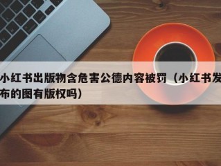 小红书出版物含危害公德内容被罚（小红书发布的图有版权吗）