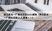 浙江武义一厂房火灾致11人遇难（浙江武义一厂房火灾致11人遇难丶∵）