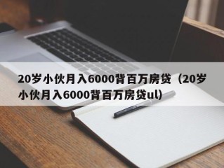 20岁小伙月入6000背百万房贷（20岁小伙月入6000背百万房贷ul）