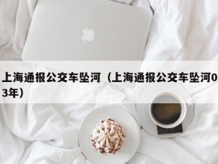 上海通报公交车坠河（上海通报公交车坠河03年）