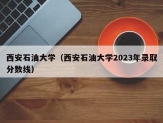 西安石油大学（西安石油大学2023年录取分数线）