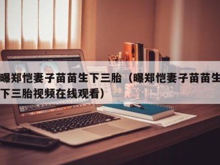 曝郑恺妻子苗苗生下三胎（曝郑恺妻子苗苗生下三胎视频在线观看）