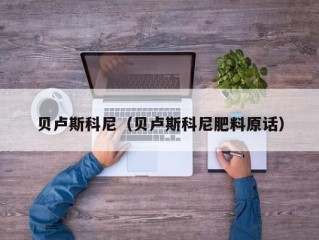 贝卢斯科尼（贝卢斯科尼肥料原话）