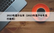 2023年是什么年（2023年是什么年五行属性）