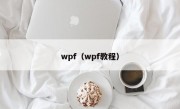 wpf（wpf教程）