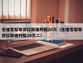 主播雪梨带货拉踩被判赔20万（主播雪梨带货拉踩被判赔20万二）