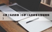 小萝卜头的故事（小萝卜头的故事完整版视频）