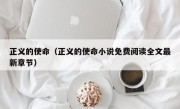 正义的使命（正义的使命小说免费阅读全文最新章节）